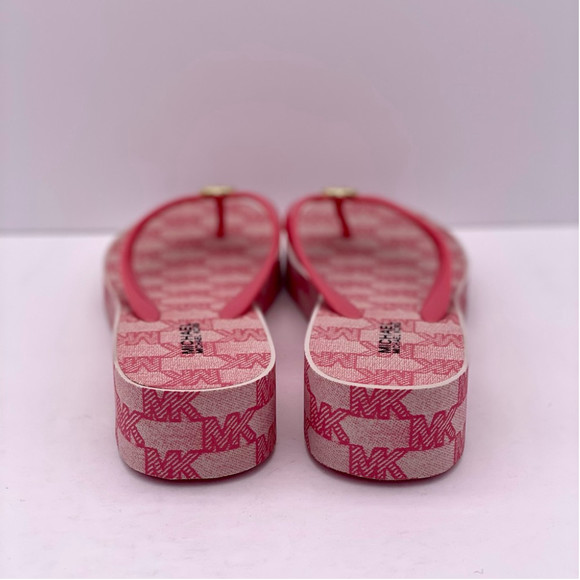 Michael Kors Bedford Logo MK Women’s Wedge Flip Flop Sandals - Picture 6 of 8